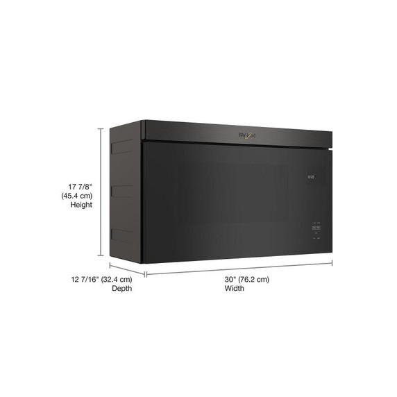 Whirlpool® Four à micro-ondes à hotte intégrée affleurant sans plateau tournant YWMMF5930PV Whirlpool® Four à micro-ondes à hotte intégrée affleurant sans plateau tournant YWMMF5930PV