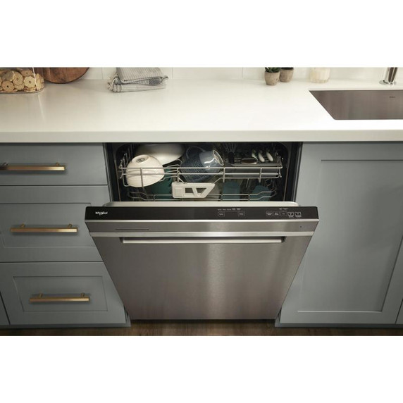 Whirlpool® Lave-vaisselle résistant aux traces de doigts à grande capacité avec 3e panier WDT970SAKZ