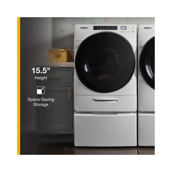 Whirlpool® Piédestal avec rangement pour laveuse et sécheuse à chargement frontal, 15.5 po (39,4 cm) WFP2715HW Whirlpool® Piédestal avec rangement pour laveuse et sécheuse à chargement frontal, 15.5 po (39,4 cm) WFP2715HW
