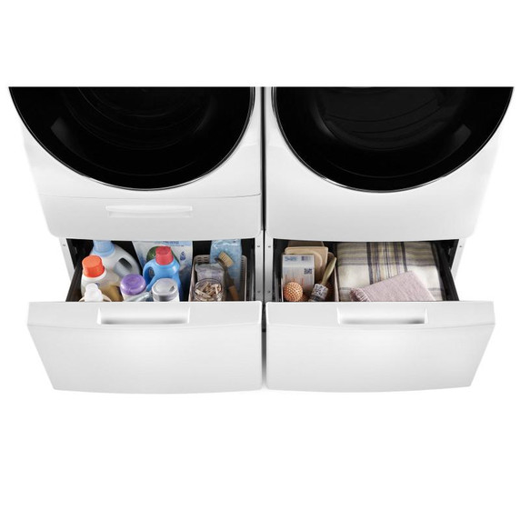 Whirlpool® Piédestal avec rangement pour laveuse et sécheuse à chargement frontal, 15.5 po (39,4 cm) WFP2715HW