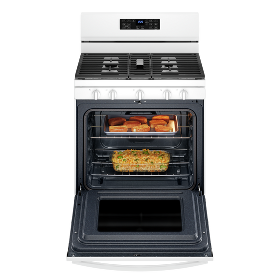 Cuisinière au gaz 5 en 1 avec four à friture à l’air - 5 pi cu Whirlpool® WFG550S0LW