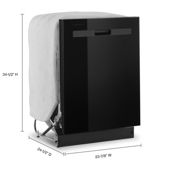 Whirlpool® Lave-vaisselle avec cycle d’amplification et lavage à triple filtration de 24 po - 55 dBA WDP540HAMB