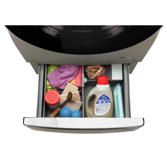 Whirlpool® Piédestal avec rangement pour laveuse à chargement frontal et sécheuse, 11.3 po (28,7 cm) WFP2411GX
