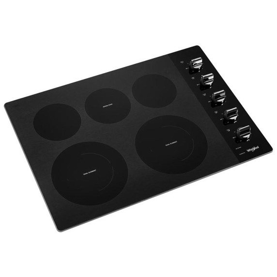 Whirlpool® Table de cuisson électrique en vitrocéramique avec deux éléments radiants doubles - 30 po WCE77US0HB