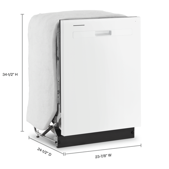 Lave-vaisselle silencieux avec cycle d'amplification et poignée encastrée - 55 dba Whirlpool® WDP540HAMW