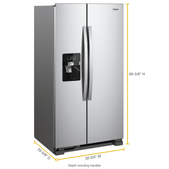 Réfrigérateur côte à côte - 33 po - 21 pi cu Whirlpool® WRS321SDHZ