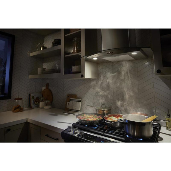 Whirlpool® Hotte de cuisinière murale incurvée en verre - 30 po WVW51UC0LS