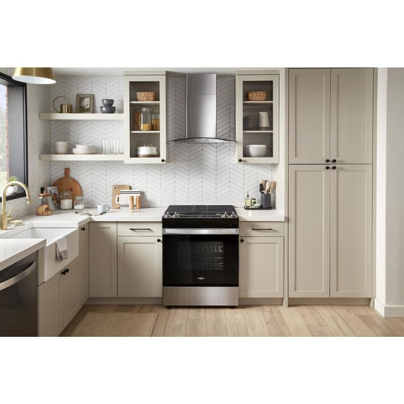 Whirlpool® Hotte de cuisinière murale incurvée en verre - 30 po WVW51UC0LS