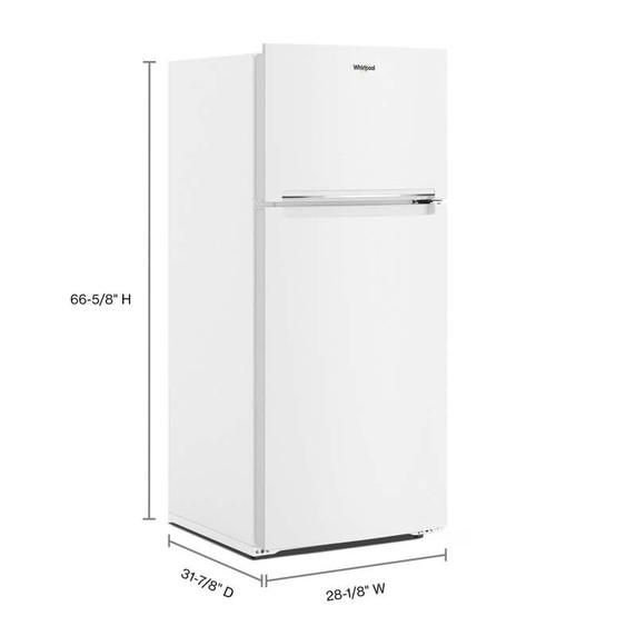 Whirlpool® Réfrigérateur à congélateur supérieur - 28 po - 16.6 pi cu WRTX5328PW