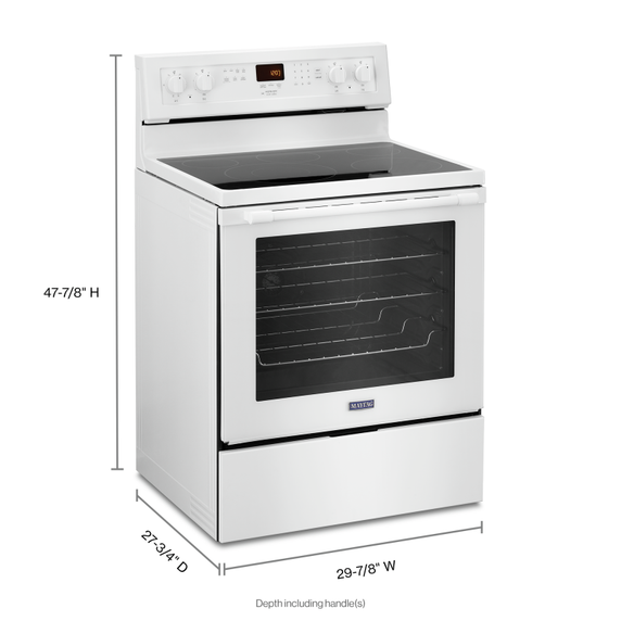 Cuisinière électrique avec convection véritable et préchauffage rapide - 30 po - 6.4 pi cu Maytag® YMER8800FW