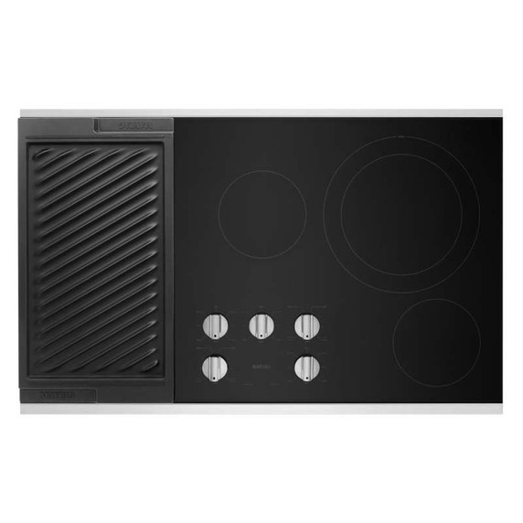 Maytag® Table de cuisson électrique avec gril et plaque chauffante réversible - 36 po MEC8836HS