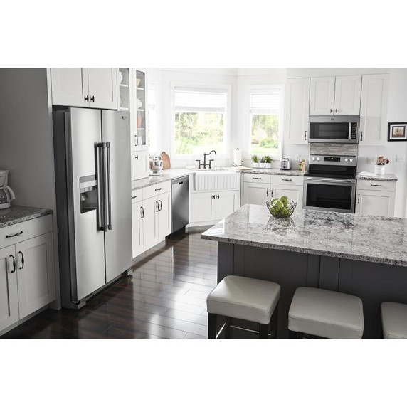 Maytag® Réfrigérateur côte à côte avec distributeur extérieur d’eau et de glaçons - 36 po - 25 pi cu MSS25C4MGZ