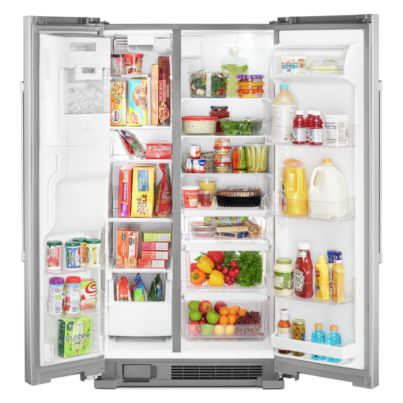 Réfrigérateur côte à côte avec distributeur extérieur d’eau et de glaçons - 36 po - 25 pi cu Maytag® MSS25C4MGZ