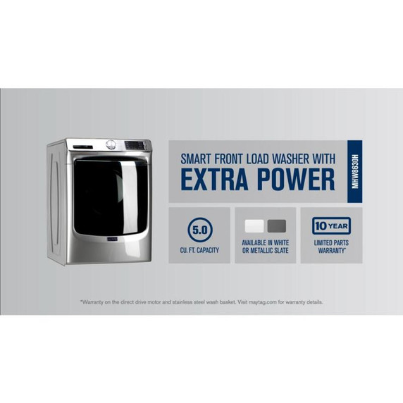 Maytag® Laveuse à chargement frontal intelligente, fonction Extra Power, 5.8 pi³ MHW8630HW Maytag® Laveuse à chargement frontal intelligente, fonction Extra Power, 5.8 pi³ MHW8630HW