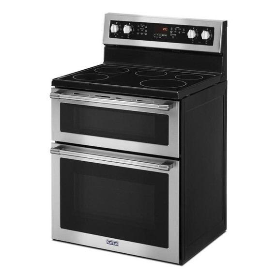 Maytag® Cuisinière électrique à four double et convection véritable - 30 po - 6.7 pi cu YMET8800FZ