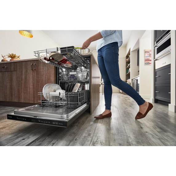 Kitchenaid® Lave-vaisselle avec troisième niveau 360° Max Jets™ et éclairage intérieur à DEL, 44 dBA KDPM804KBS