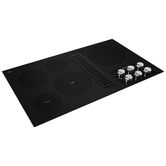 Kitchenaid® Table de cuisson électrique à évacuation descendante avec 5 éléments - 36 po KCED606GBL