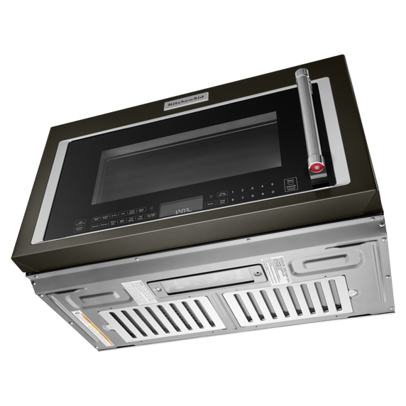 Four à micro-ondes à convection et hotte intégrée KitchenAid® avec mode de friture à air YKMHC319LBS