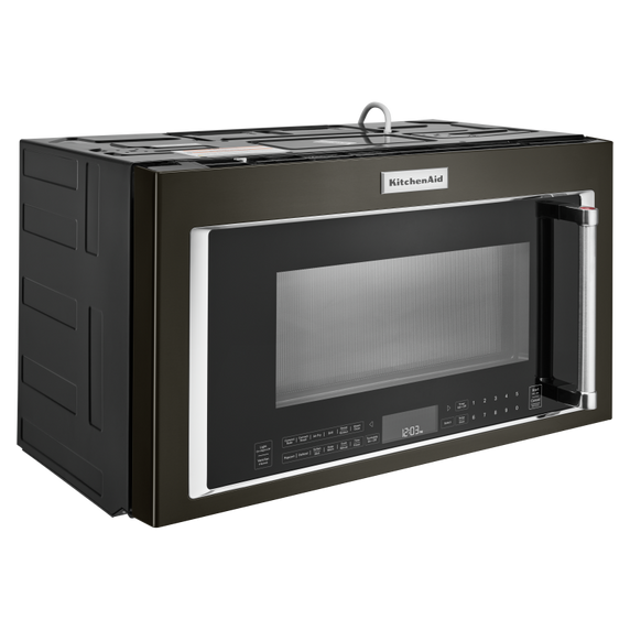 Four à micro-ondes à convection et hotte intégrée KitchenAid® avec mode de friture à air YKMHC319LBS