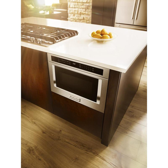 Kitchenaid® Tiroir-four à micro-ondes sous comptoir - 950 watts - 24 po KMBD104GSS