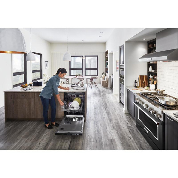Kitchenaid® Lave-vaisselle à fini PrintShieldTM avec troisiéme panier 360° Max Jets™ - 44 dBA KDTM404KBS