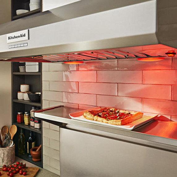 Kitchenaid® Hotte de cuisinière murale de style commercial à classe de moteur de 585 ou 1170 pi cu/min - 36 po KVWC956KSS
