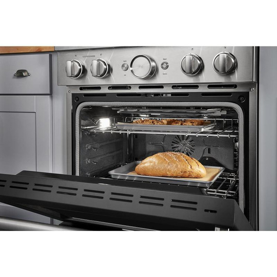 Kitchenaid® Cuisinière commerciale intelligente bicombustible avec 4 brûleurs - 30 po KFDC500JBK Kitchenaid® Cuisinière commerciale intelligente bicombustible avec 4 brûleurs - 30 po KFDC500JBK