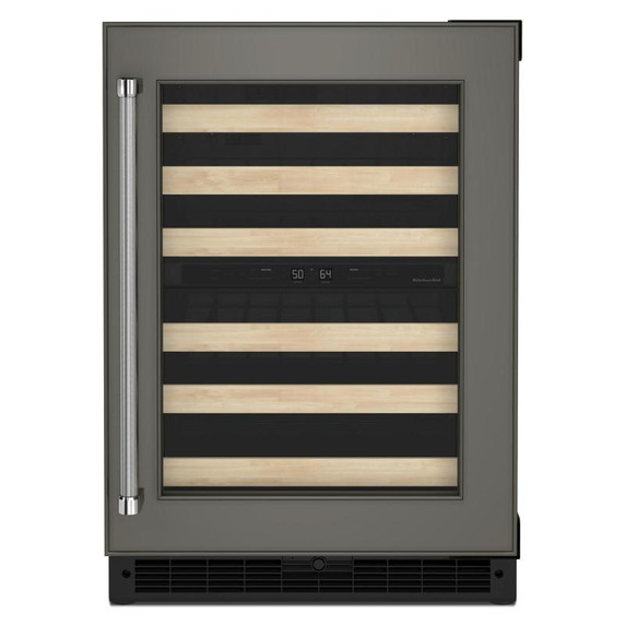 Kitchenaid® Cellier sous le comptoir prêt pour le panneau de recouvrement avec porte-bouteilles à devant en bois - 24 po KUWR214KPA