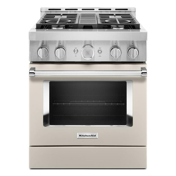 Cuisinière commerciale intelligente au gaz KitchenAid®, 4 brûleurs, 30 po KFGC500JMH