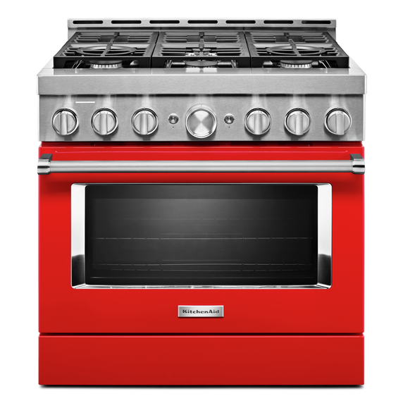 Cuisinière commerciale intelligente au gaz KitchenAid®, 6 brûleurs, 36 po KFGC506JPA