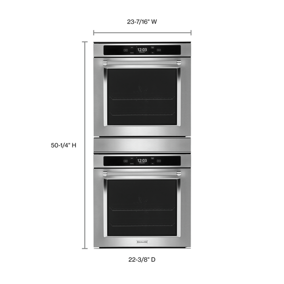 Four mural double à convection véritable de 24 po KitchenAid® KODC504PPS