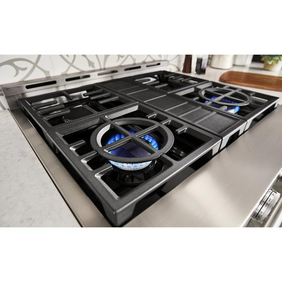 Cuisinière commerciale intelligente au gaz KitchenAid®, 4 brûleurs, 30 po KFGC500JAV