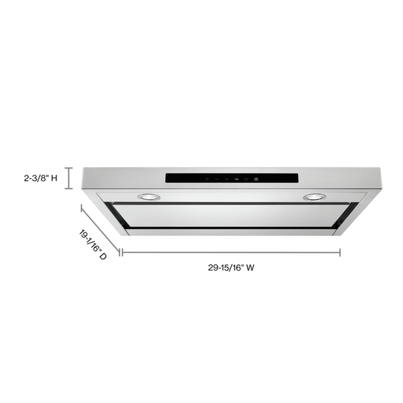 Hotte de ventilation à profil fin sous l'armoire - 30 po KitchenAid® KVUB400GSS
