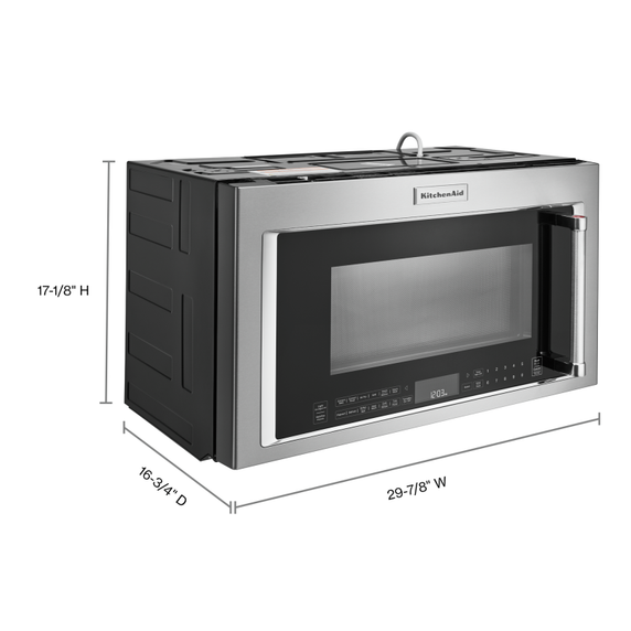 Four à micro-ondes à convection et hotte intégrée  avec mode de friture à air KitchenAid® YKMHC319LPS