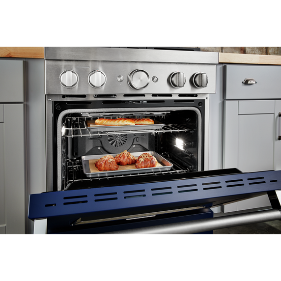 Cuisinière commerciale intelligente bicombustible avec 4 brûleurs - 30 po KitchenAid® KFDC500JIB