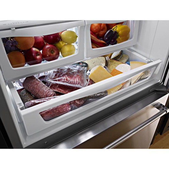 Kitchenaid® Réfrigérateur à portes françaises, profondeur standard, 25 pi cu, 36 po KRFF305ESS
