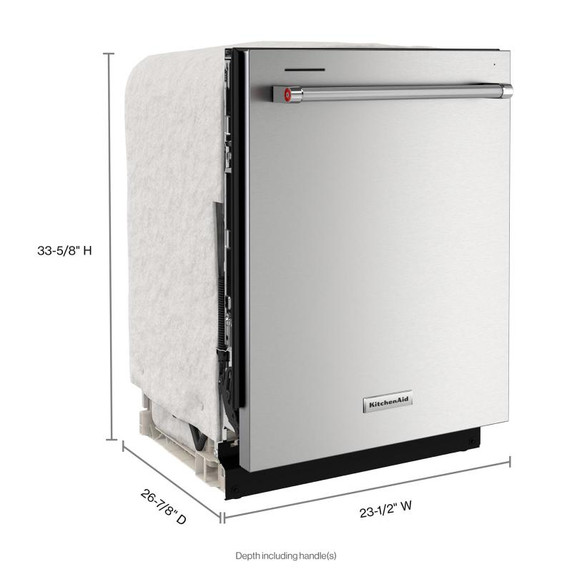 Kitchenaid® Lave-vaisselle à fini PrintShieldTM avec panier de troisième niveau pour ustensiles - 39 dBA KDTE204KPS