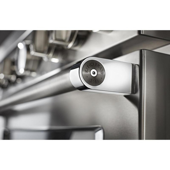 Kitchenaid® Cuisinière commerciale intelligente bicombustible avec 4 brûleurs - 30 po KFDC500JSS