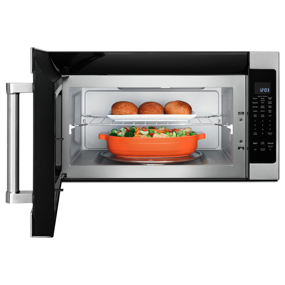 Four à micro-ondes de 30 po avec puissance de cuisson de 900 watts et 7 fonctions de capteur KitchenAid® YKMHS120ES