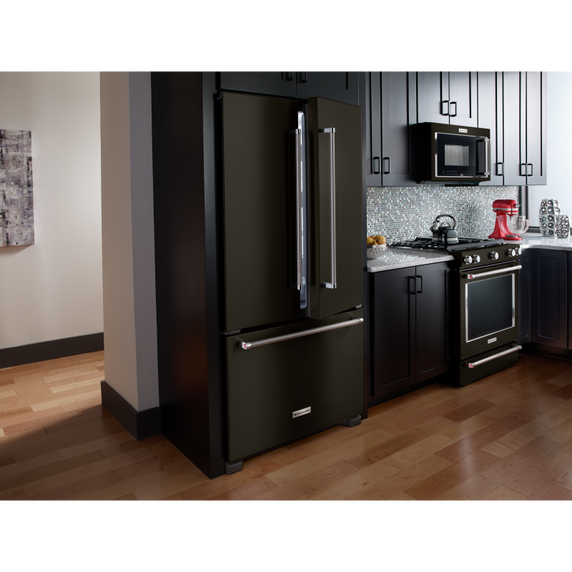 Réfrigérateur à portes françaises à profondeur de comptoir à distributeur intérieur et fini printshieldtm - 22 pi cu - 36 po KitchenAid® KRFC302EBS