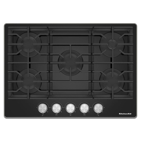 Kitchenaid® Table de cuisson au gaz sur vitrocéramique - 30 po KCGG530PBL