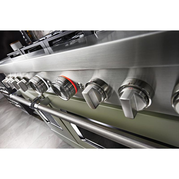 Cuisinière commerciale intelligente bicombustible KitchenAid® avec plaque chauffante, 48 po KFDC558JAV