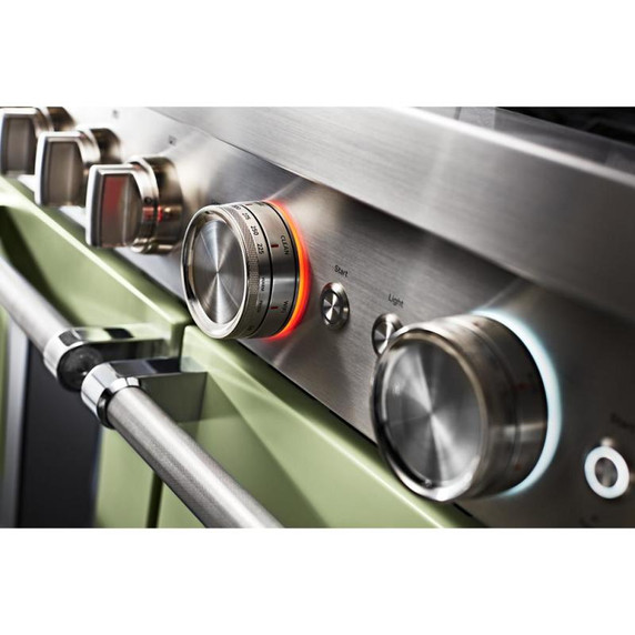 Cuisinière commerciale intelligente bicombustible KitchenAid® avec plaque chauffante, 48 po KFDC558JAV