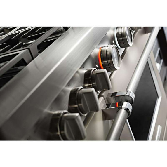 Cuisinière commerciale intelligente au gaz KitchenAid® avec plaque chauffante, 48 po KFGC558JMH