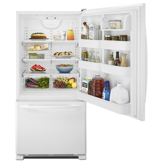 Réfrigérateur à congélateur inférieur Amana® 22 pi cu à grande capacité ABB2224BRW