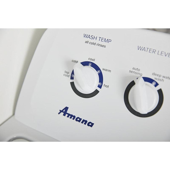 Amana® Laveuse à chargement vertical avec agitateur haute efficacité à double action, 4.4 pi3 NTW4519JW