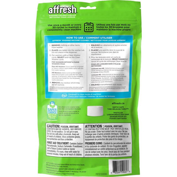 Affresh® Nettoyant pour laveuse affresh® -  3 pastilles W10135699B