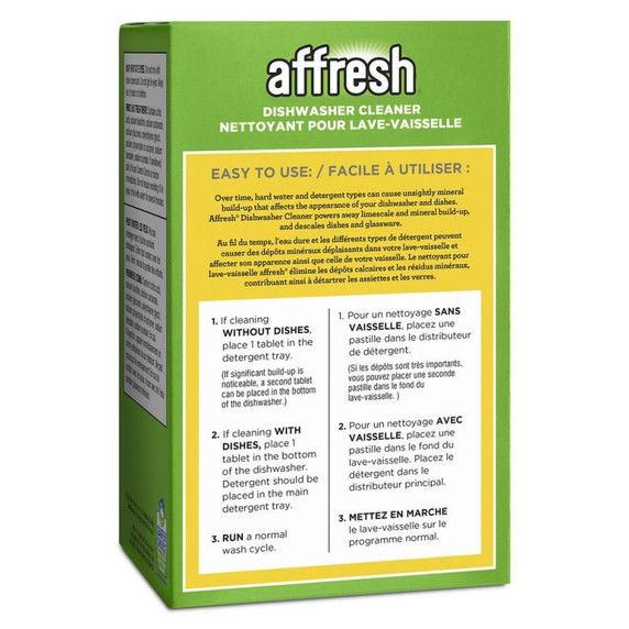 Affresh® Nettoyant pour lave-vaisselle affresh® - 6 pastilles W10549851B Affresh® Nettoyant pour lave-vaisselle affresh® - 6 pastilles W10549851B