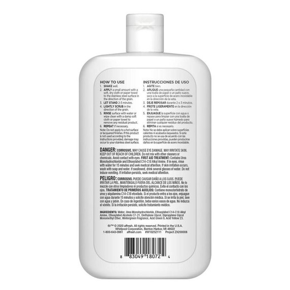 Affresh® Produit faisant briller l’acier inoxydable - 8 oz. W10252111