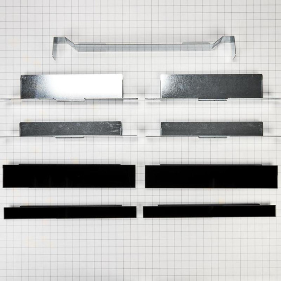 Trousse de garniture latérale pour four mural encastré/four à micro-ondes encastré/machine à café encastrée, noire/Noir™ W11290015